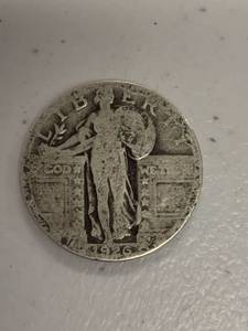 lot 311 image: 1926 Standing liberty quarter dollar coin 90% silver