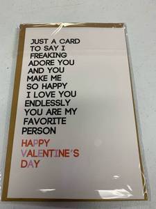 lot 346 image: happy Valentine��s Day card