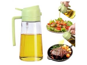 lot 356 image: 2 in 1 Oil Dispenser and Oil Sprayer, 470ml Dispenser Bottle Spray and Pour, Glass Olive Oil Sprayer for Cooking, Food-Grade Oil Spray Bottle Mister Spritzer for BBQ, Air Fryer, Kitchen