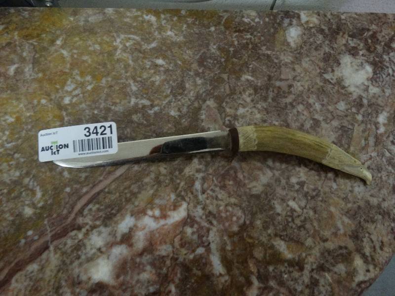 lot 3421 image: Carved antler Eagle letter opener