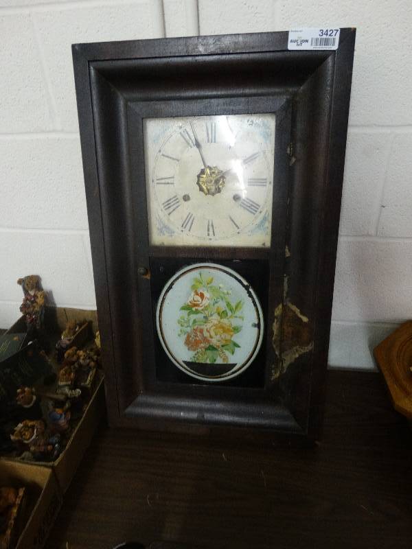 lot 3427 image: Antique wall clock