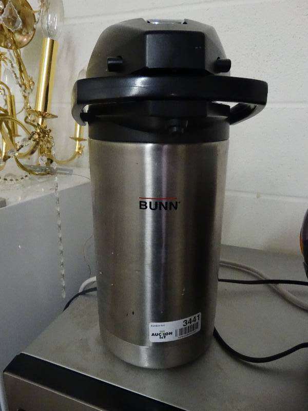 lot 3441 image: Bunn stainless steel coffee dispenser
