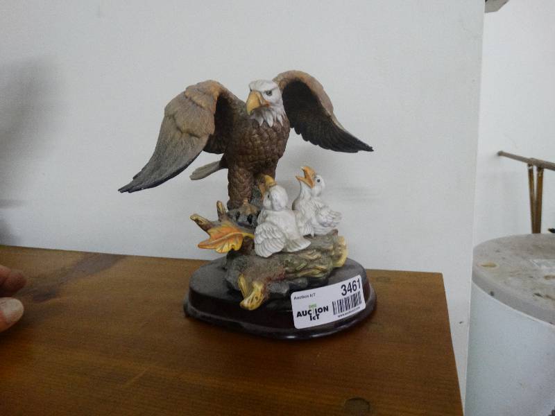 lot 3461 image: Eagle statue on base