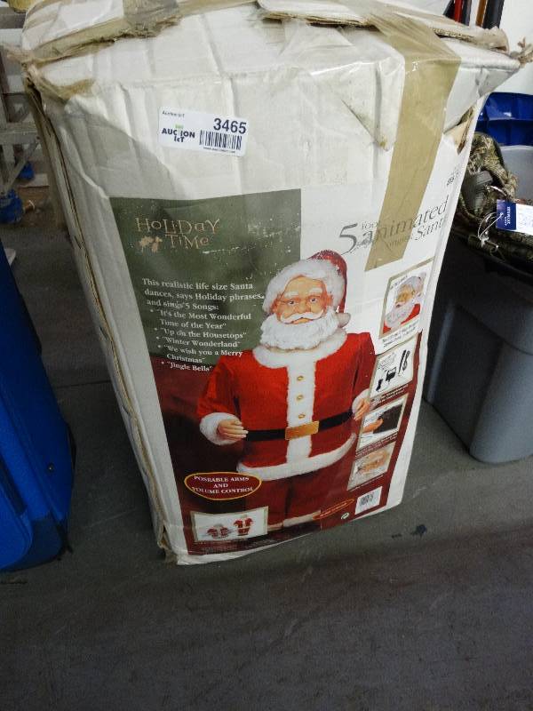 lot 3465 image: 5ft animated Santa Clause