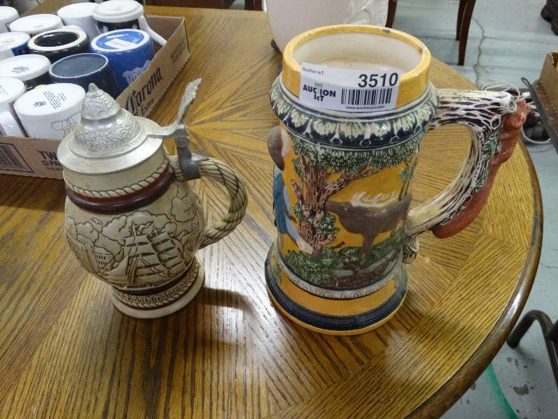 lot 3510 image: 2 beer steins