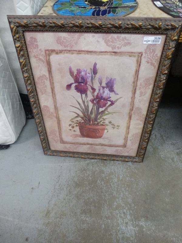 lot 3536 image: Framed Iris Print.