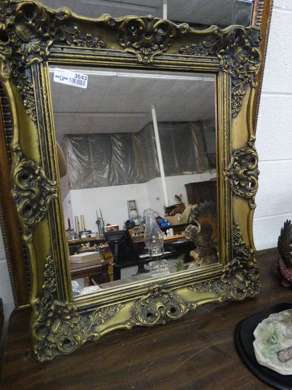 lot 3543 image: Framed Wall Mirror