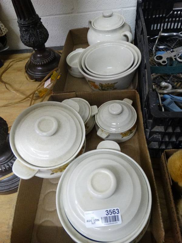lot 3563 image: Lot of Bake,Serve & Store Stoneware - 9pc. Set.