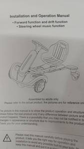 lot 4086 image: Kids Ride-on Car TQ10177 with Music Function