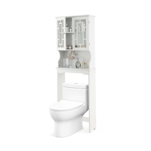 lot 4097 image: Bathroom Spacesaver Over the Toilet Door white