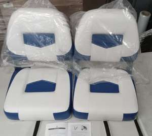 lot 4099 image: Marine Boat Seats - White and Blue 2er Boot-Sitze Set NP10447-2