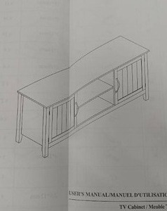 lot 4115 image: Costway TV Cabinet Media Stand HW65885