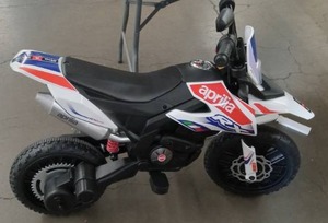 lot 4118 image: Aprilia Kids Electric Motorcycle Ride-On Toy