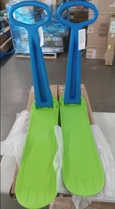 lot 4120 image: Scoot Skis with Blue Handles - 170 lbs Weight Capacity