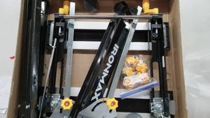 lot 4135 image: IRONMAX Portable Workbench Folding Work Table with 7-Level Height Adjustment