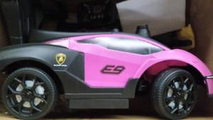 lot 4137 image: Lamborghini Kids Ride On Push Car TQ10118 PinkBlack