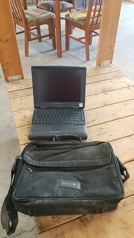 lot 38 image: Old School NEC Laptop Computer With Bag