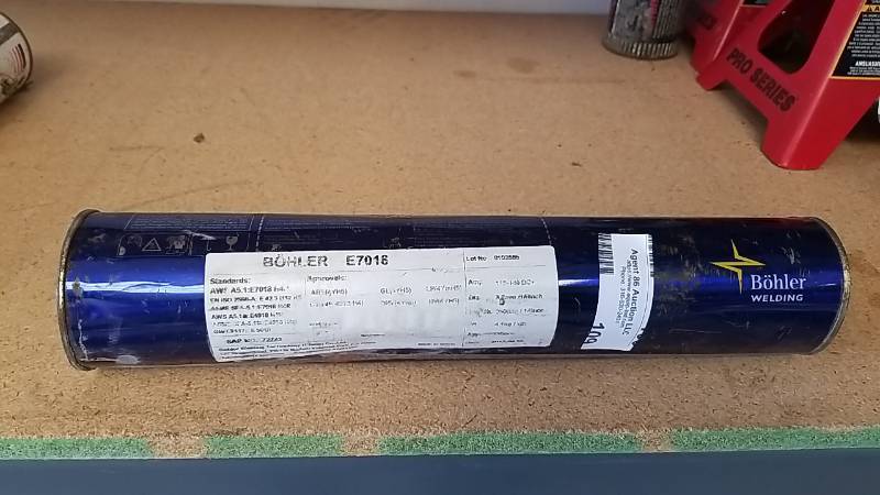 lot 109 image: Bohler E7018 Welding Rod Lot- Can