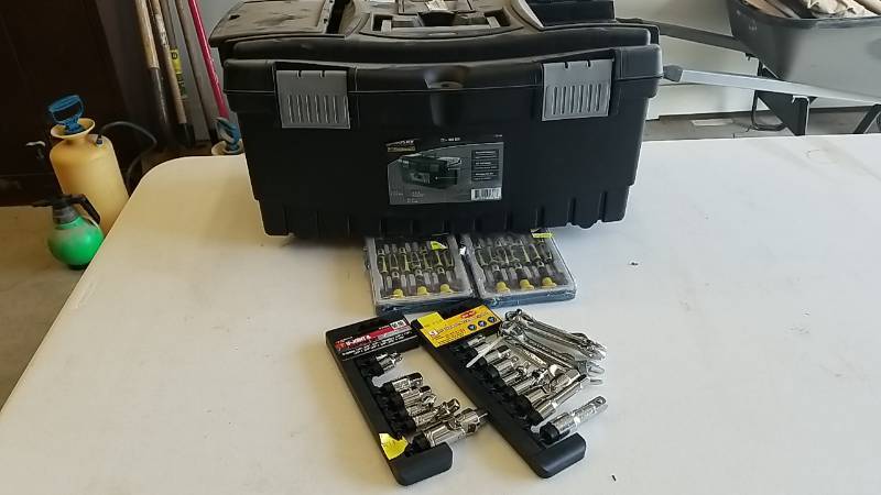 lot 118 image: Husky Tool Box-NEW Sockets and Wrenches Too 