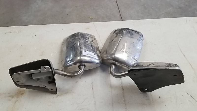 lot 97 image: Square Body Chevrolet Truck Mirrors   PAIR  Chrome