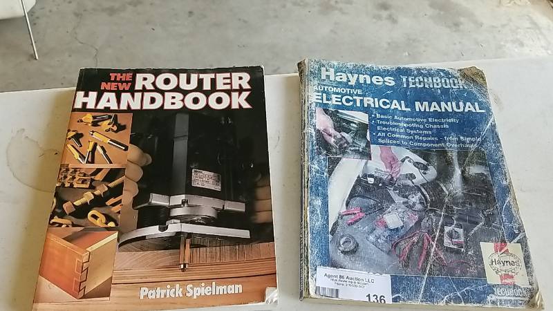 lot 136 image: Manuals- Router Handbook and Electrical Haynes