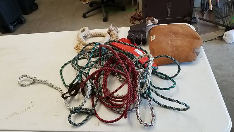 lot 168 image: Rodeo Gear- Lot of Various- Bull Riding Stuff and Other