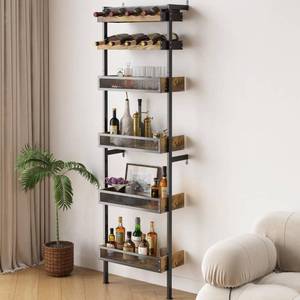 lot 1615 image: Wine Rack, Sturdy and Durable Countertop Wine Storage Cabinet Shelf for Pantry
