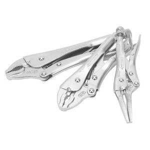 lot 2033 image: Husky Locking Pliers Set (3-Piece)