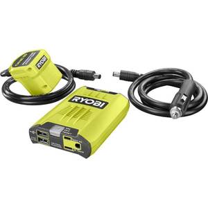 lot 2036 image: Ryobi Deal Finders RYi120AVNM 12 V 120W Surge Power Inverter USB Ports - Retail $96.62
