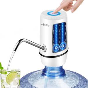 lot 2473 image: Water Pump for 5 Gallon Bottle, USB Charging Automatic Water Dispenser with Rechargeable Battery, Portable Electric Drinking Water Jug Pump for Home, Kitchen, Living Room, Office, Camping - White