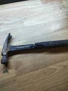 lot 2494 image: Husky Claw Hammer with Rubber Grip Handle