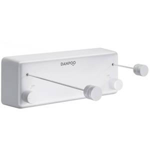 lot 6351 image: Danpoo Retractable Clothesline, 2x13.8ft Stainless Steel Clothes Line Retracting IndoorOutdoor, Wall-Mounted Laundry Drying with Auto-Lock, Heavy Duty(White)