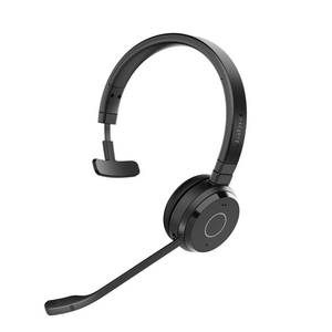 lot 6352 image: Jabra Evolve 65 TE (Third Edition) Wireless Single-Ear Headphones - Noise-Canceling Mic, 16 hrs Battery Life, Dual Connectivity, Works with All UC Platforms Like Zoom & Google Meet, Black - Retail $156.95