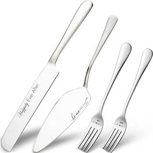 lot 6362 image: iooiluxry Cake Cutting Set for Wedding, Wedding Cake Knife and Server set Silver Cake Cutter Set and Pie Server Spatula for Anniversary Birthday Christmas Gifts