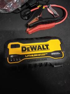 lot 6403 image: DeWalt. 2500A Lithium Jump Starter with Jumper Cables