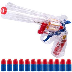 lot 6417 image: FESVASDEE Clear Housing Toy Revolver Foam Blaster with Elite Soft Foam Darts for Nerf Guns Toys Gun Set for Kids Ages 5 6 7 8 Large