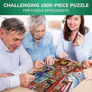 lot 10274 image: QUOKKA 1000 Pieces Puzzle for Adults and Up - Jigsaw Puzzles for Men and Women - Bazaar Activity for Kids Ages 8-12 and Up - Colourful Game Toy for Family