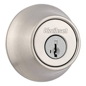 lot 10289 image: Kwikset 660 15 SMT CP K6 V2 Security Single-Cylinder Deadbolt Satin Nickel - Quantity 1