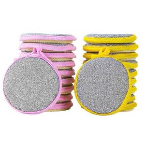 lot 10293 image: 20 Pcs Washing Dishes Sponges Double-Sided Dishwashing Sponge Scrubber Round Non-Scratch Scrub Sponges Pads Kitchen Cleaning Tools for Dishes, Pots, Pans, Sink, Basin