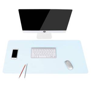 lot 10298 image: YSAGi Non-Slip Leather Desk Pad L Size, Waterproof Laptop Computer Desk Keyboard Mat, Table Protector Blotter Mat, Large Mouse Pad for OfficeWorkHomeDecor(Sky Blue, 35.4 x 17)