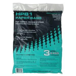 lot 10302 image: HPB1 Sealed Paper Bag (Qty. 3 bags) for AstroVac & Valet Central Vacuums