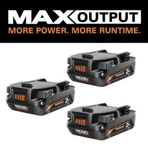 lot 12303 image: 18V 2.0 Ah MAX Output Lithium-Ion Battery (3-Pack) - Retail $267