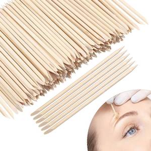 lot 12327 image: Demissle Eye Brow Wooden Wax Sticks Mini Waxing Applicator Sticks Lip Nose Eyebrow Wood Craft Small Facial Hair Spatula Applicator for Home Spa Hair Removal Smooth Skin Use(400 Pieces)