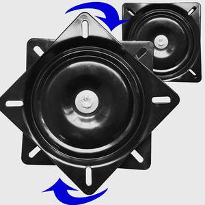 lot 12337 image: 2Pack Heavy Duty Bar Stool Swivel Plate, 6Inch Chair Base With Solid Ring of Ball Bearings, 400lbs Capacity Replacement Seat Parts Lazy Susan Hardware for Barstools Recliner Chair Boat