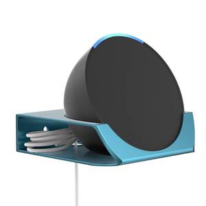 lot 12344 image: WAWXH1314 Echo Pop Wall Mount, Sturdy Aluminum Speaker Stand, Easy Installation, Wall Mount Bracket for Echo Pop with Cable Management (Teal)