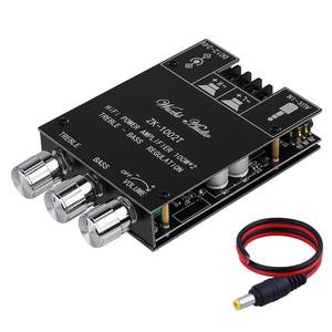 lot 12352 image: ARRAROWN ZK-1002T 2.0 Channel Bluetooth 5.0 Amplifier Board 200W HiFi Subwoofer Audio AMP with Treble and Bass Control BT and AUX Inputs, DC 12-24V 2.0 Channel Stereo AMP Module for DIY Speakers