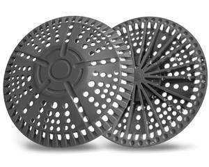 lot 12373 image: AWzzz Shower Drain Hair Catcher, 2 Pack 5.5in Shower Hair Catcher Large Premium Silicone Drain Protector Strainer, Shower Drain Cover for Shower Room, Floor Drain, Bathroom Sink, Dark Grey