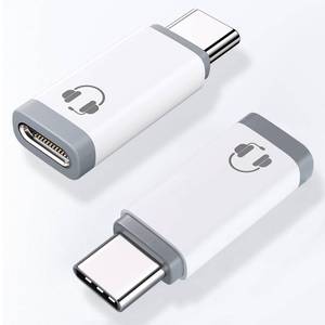lot 12376 image: Jadebones 2 Pack USB C to Light-ning Audio Adapter, Type C Male to Light-ning Female Earphone Converter for iPhone 1615, iPad ProAir, MacBook and More (Only for Headphone, No Charge)