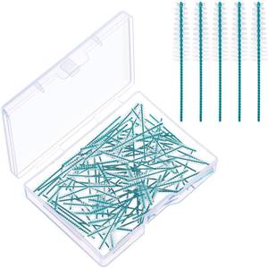 lot 12378 image: Cowwell Interdental Brush Soft Dental Picks Tooth Floss Interdental Brush Betweens Refills White Refills for Tooth Cleaning(Middle,60 Pieces)