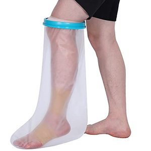 lot 12388 image: DUMSAMKER 100% Waterproof Cast Cover for Shower Leg Adult, Reusable Cast Protector Bag for Foot, Leg Cover for Showering After Surgery, Watertight Seal to Keep Bandage Dry